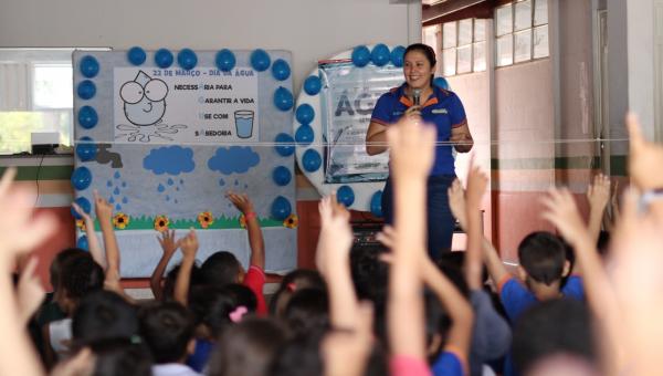 Prefeitura de Goianorte, por meio da Secretaria Municipal de Meio Ambiente, realiza atividades em escolas para conscientizar sobre a preservação hídrica no Dia Mundial da Água