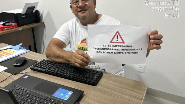 A Prefeitura Municipal de Goianorte, por meio da Secretaria de Meio Ambiente, Agricultura e Pecuária realizou uma ação da (A3P) com os servidores através de uma ação de conscientização para diminuir o consumo de energia nos prédios públicos.