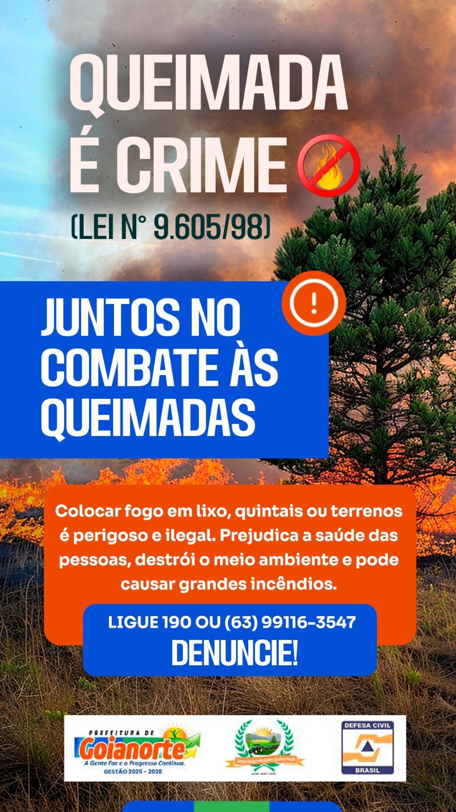 Secretaria Municipal de Meio Ambiente, Agricultura e Pecuária realiza ação de conscientização sobre queimadas
