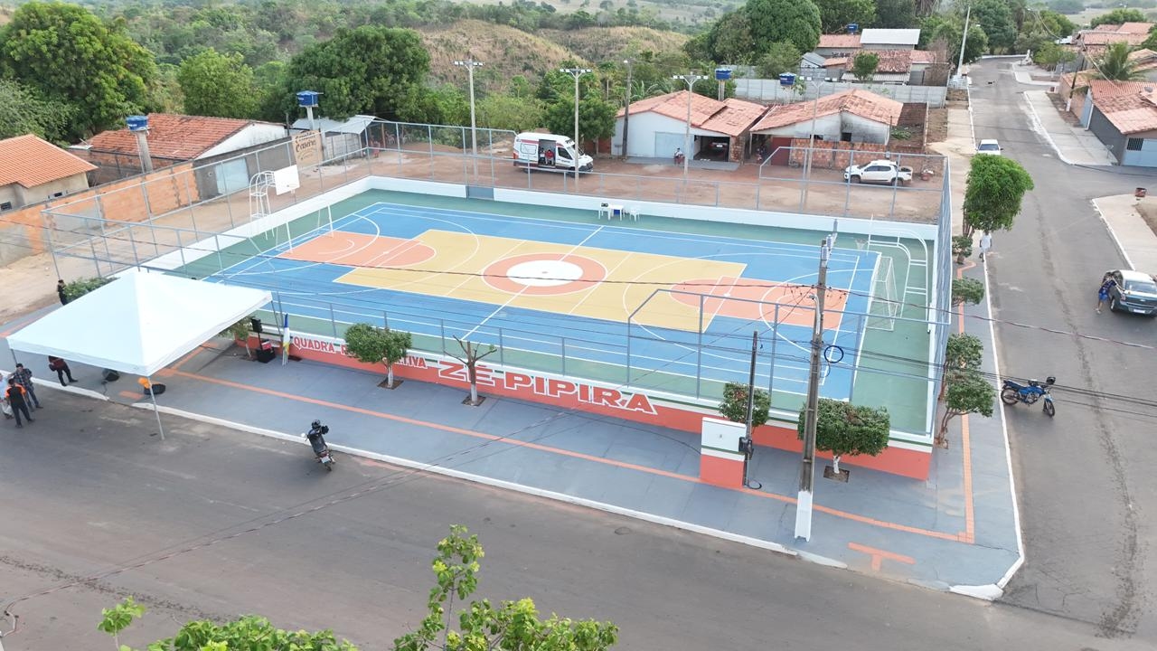 Prefeitura de Goianorte reinaugura Quadra Poliesportiva Zé Pipira